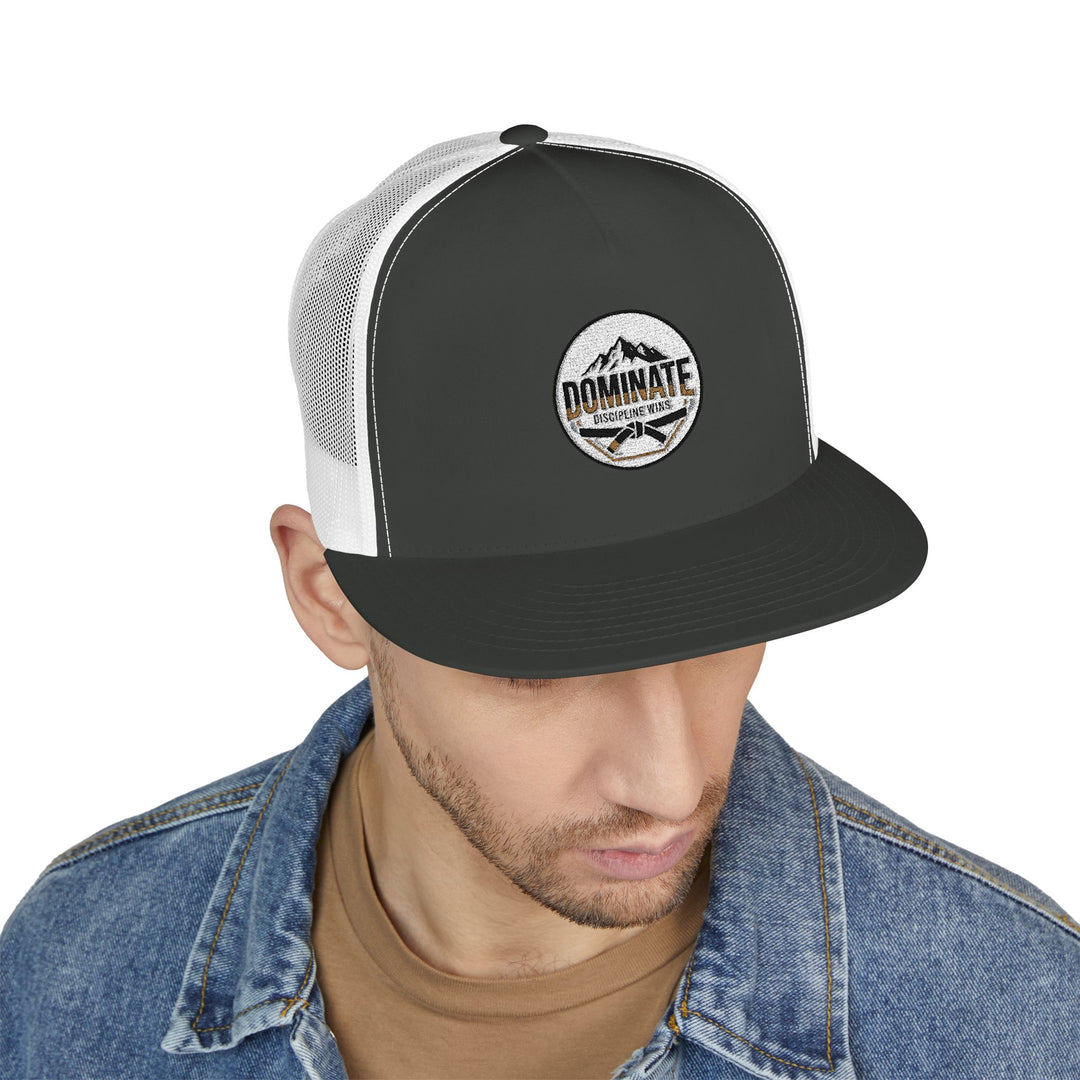 Dominate Flatbrim Patch Trucker Cap