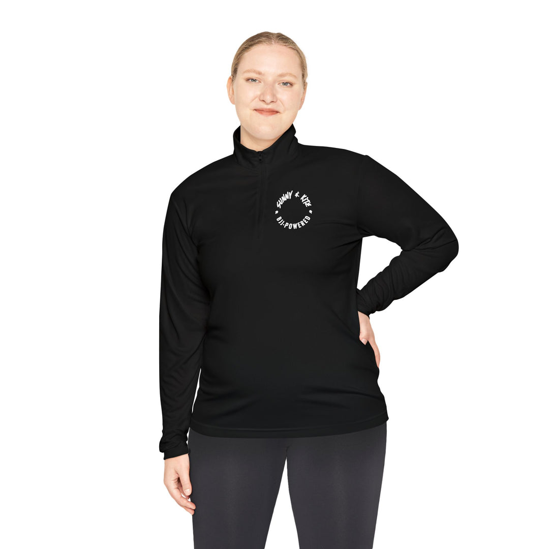 Fight Until the End Skull Quarter-Zip Pullover