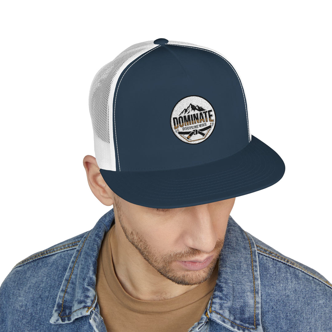 Dominate Flatbrim Patch Trucker Cap