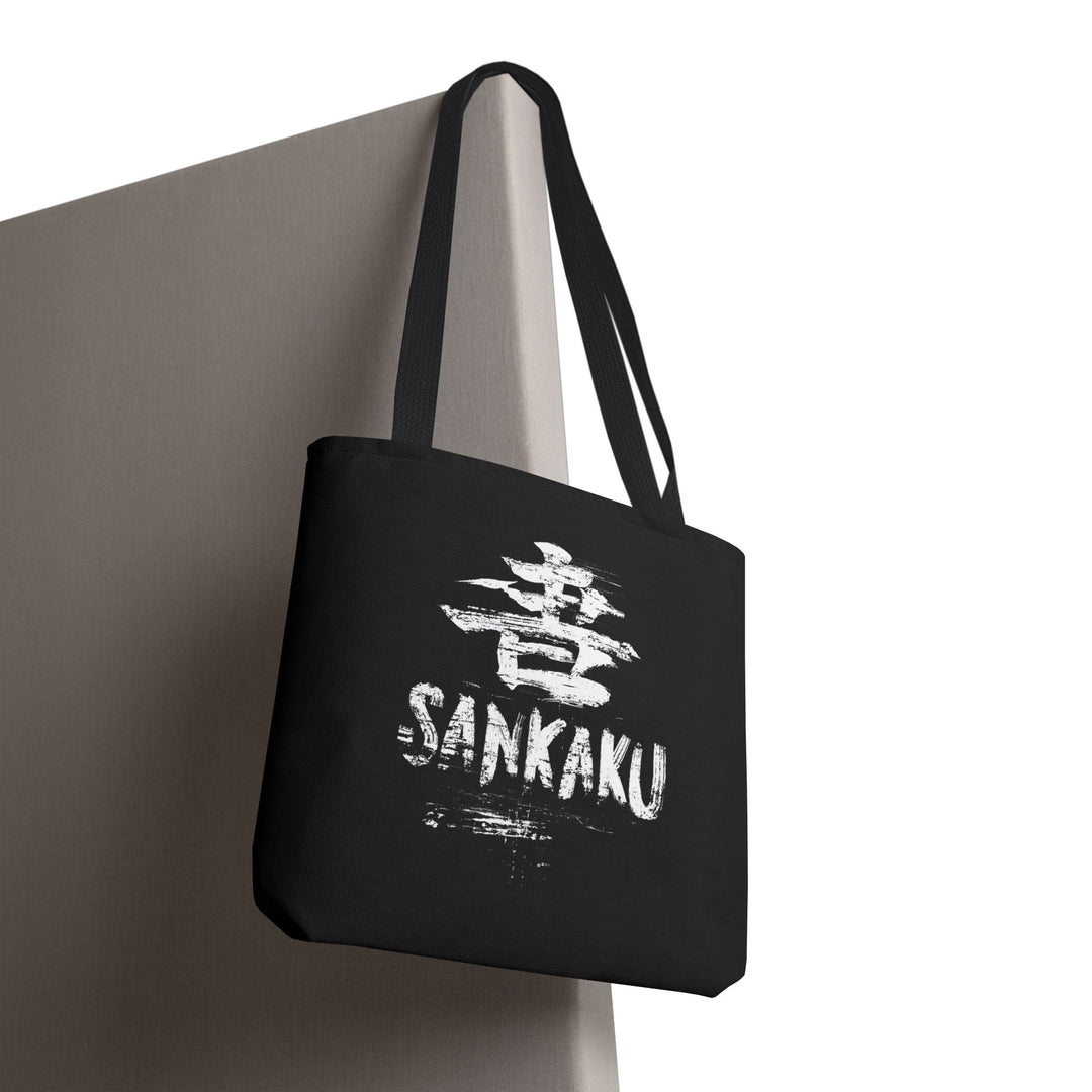Sankaku Kanji Black Graphic Tote Bag