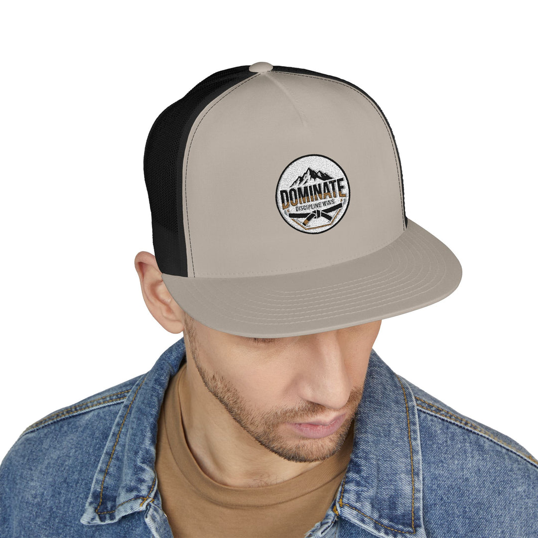 Dominate Flatbrim Patch Trucker Cap