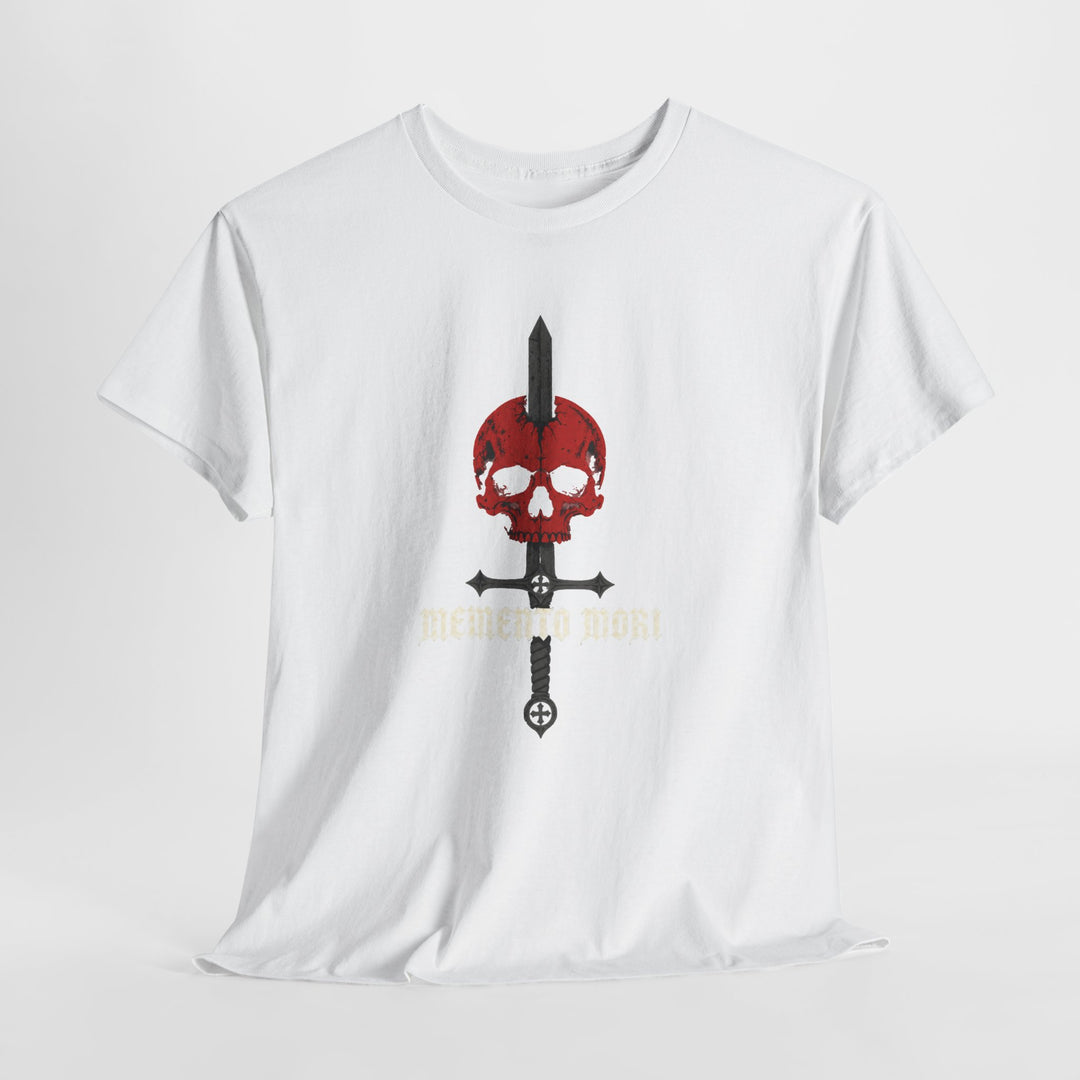 Skull & Dagger Tee — Gothic Red Skull Sword Graphic T-Shirt