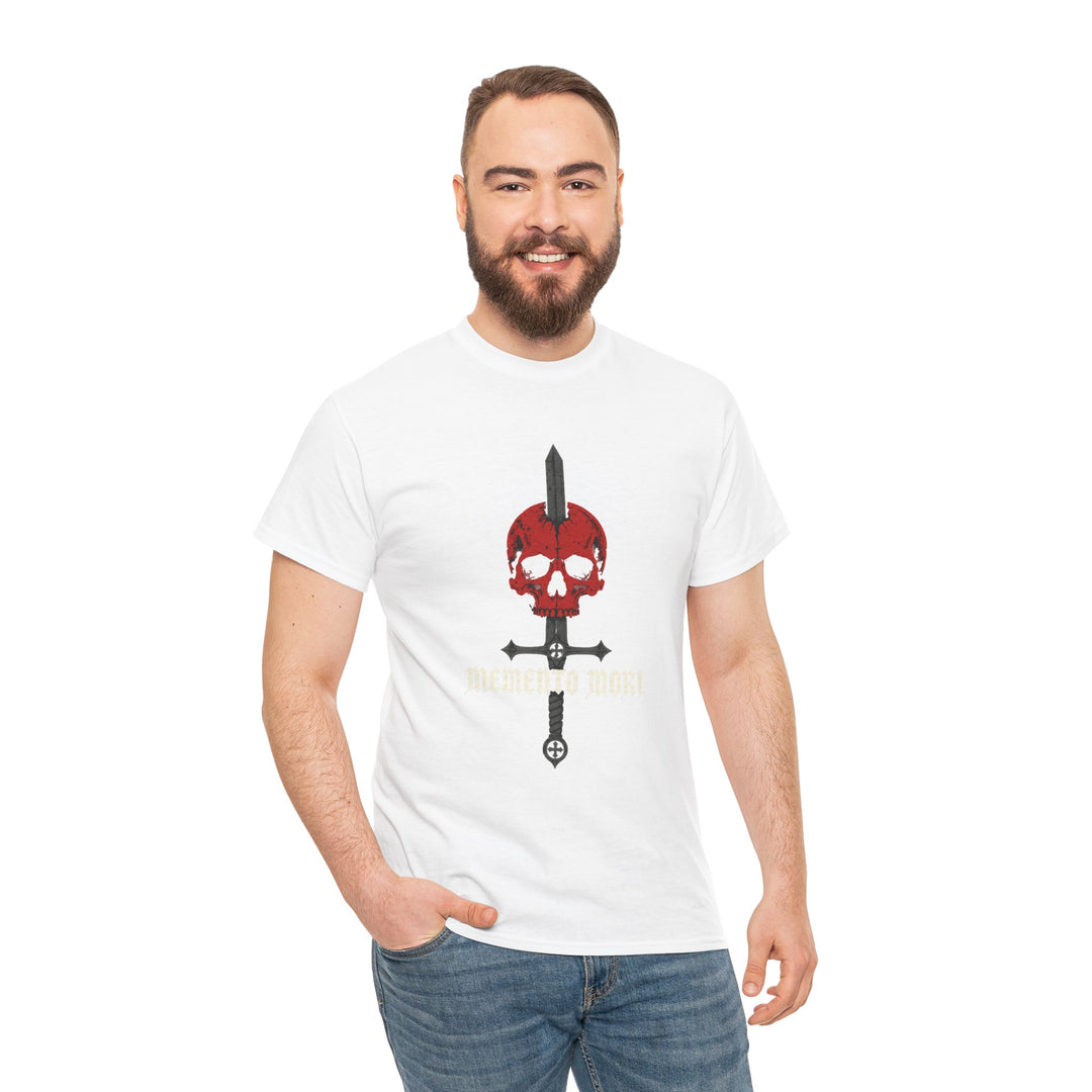 Skull & Dagger Tee — Gothic Red Skull Sword Graphic T-Shirt