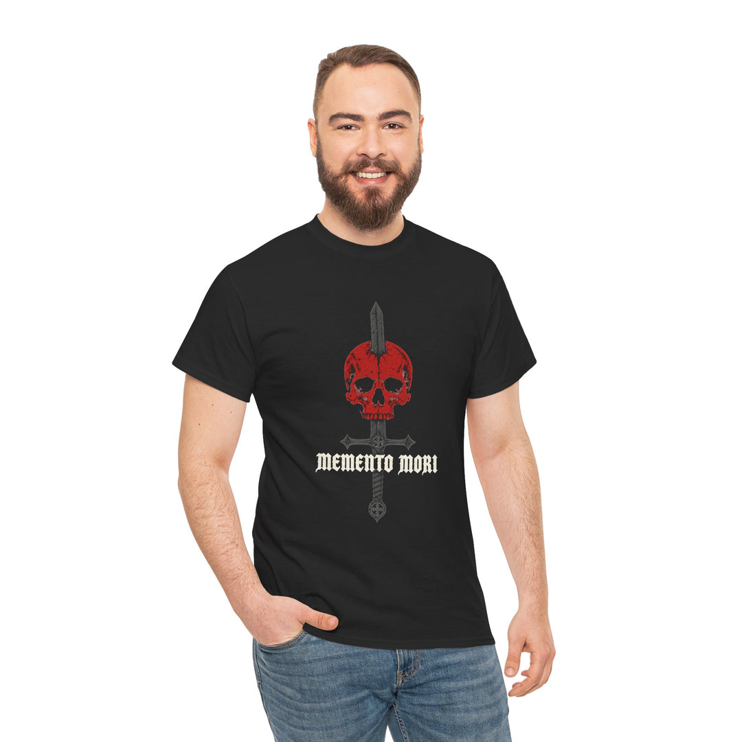 Skull & Dagger Tee — Gothic Red Skull Sword Graphic T-Shirt