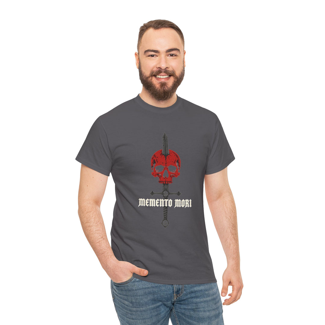 Skull & Dagger Tee — Gothic Red Skull Sword Graphic T-Shirt