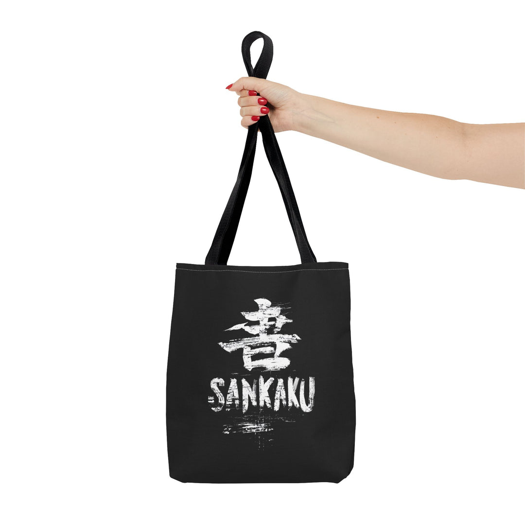 Sankaku Kanji Black Graphic Tote Bag