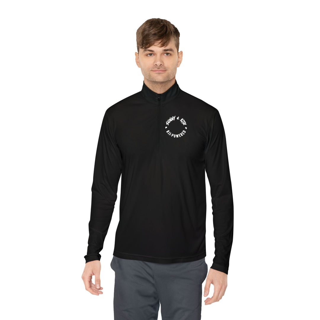 Fight Until the End Skull Quarter-Zip Pullover