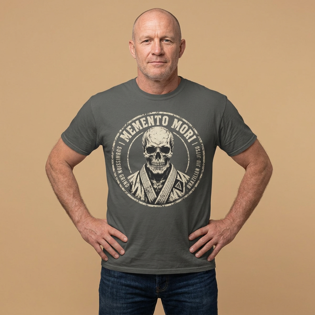 Memento Mori Skull T-Shirt — BJJ Vintage Tee