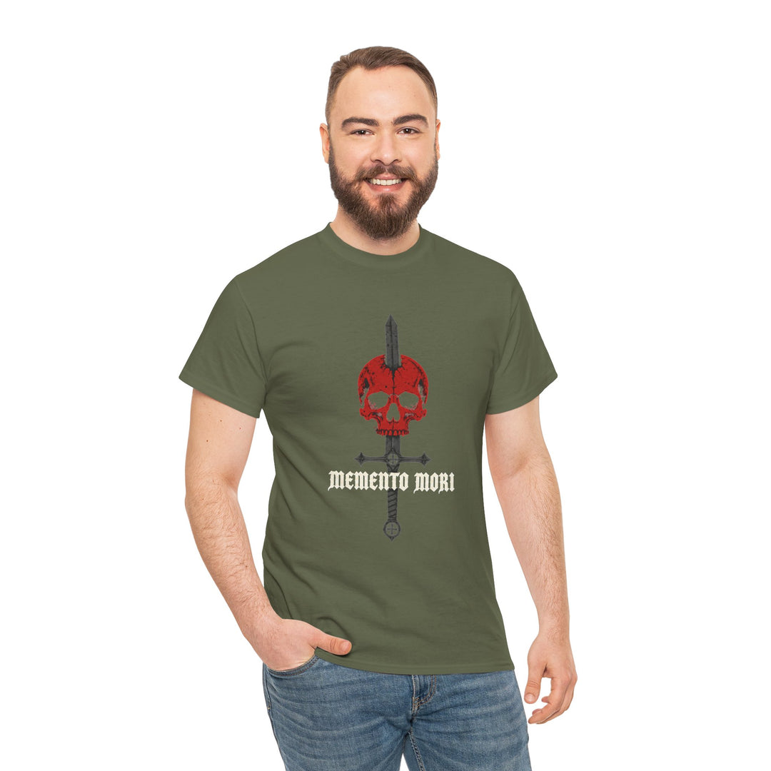 Skull & Dagger Tee — Gothic Red Skull Sword Graphic T-Shirt