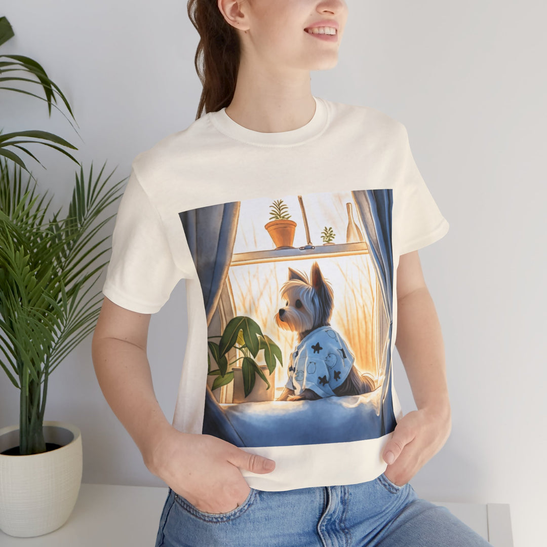 Waiting for You - Yorkie Cute Dog Tee