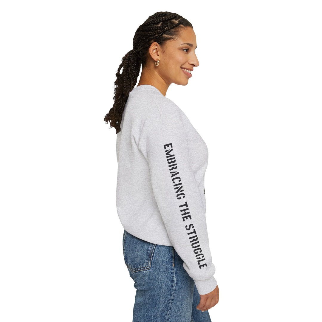 Embracing the Struggle. Adults Heavy Blend™ Crewneck Long-sleeve Sweatshirt