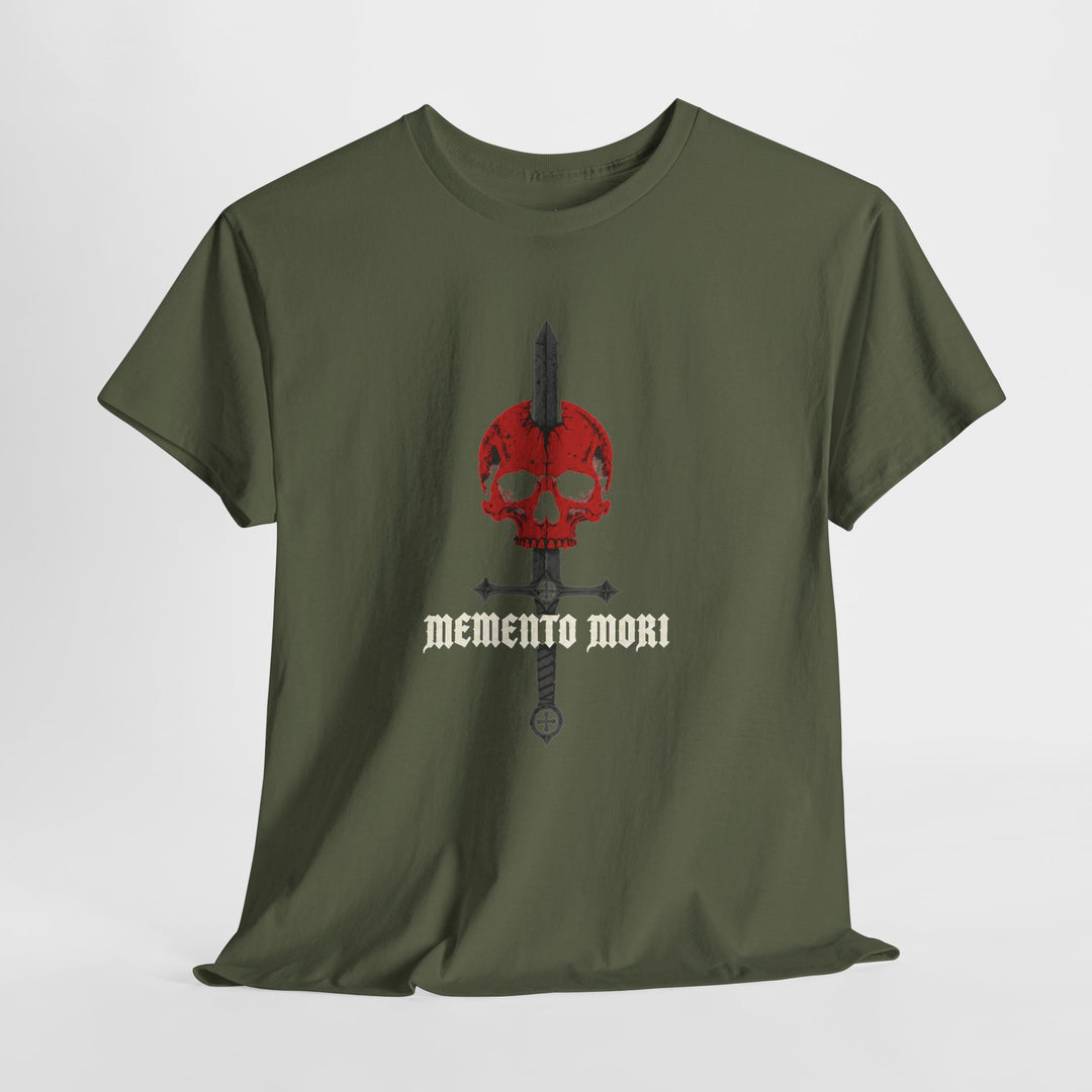 Skull & Dagger Tee — Gothic Red Skull Sword Graphic T-Shirt
