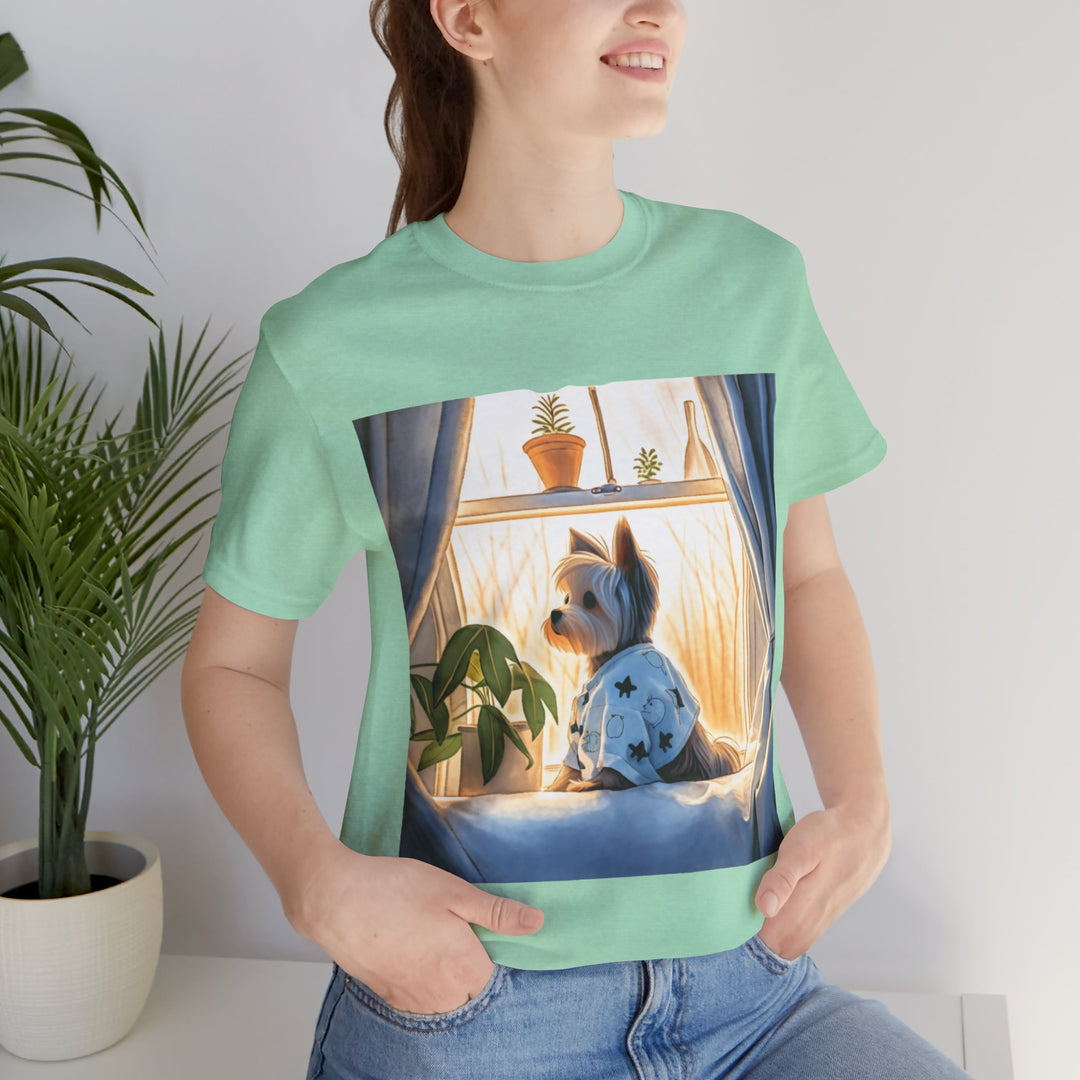 Waiting for You - Yorkie Cute Dog Tee
