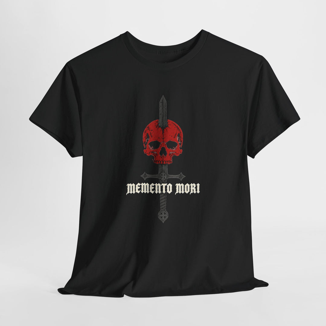 Skull & Dagger Tee — Gothic Red Skull Sword Graphic T-Shirt