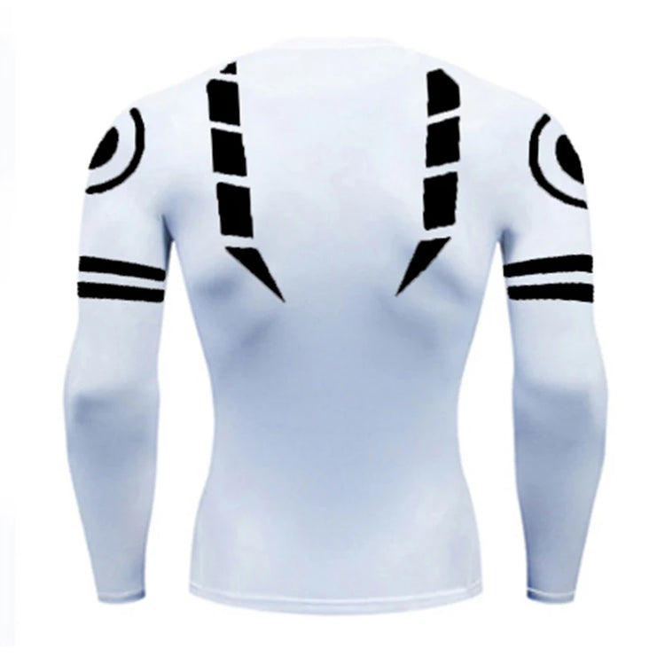 Jujutsu Kaizen inspired BJJ MMA Rashguard - White 