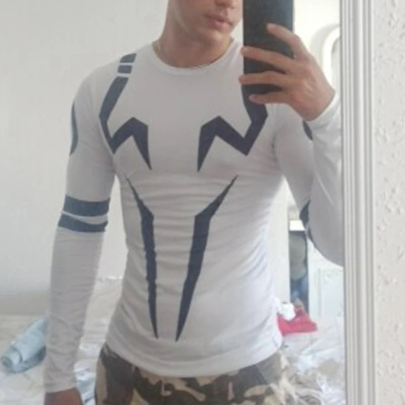 Jujutsu Kaizen inspired BJJ MMA Rashguard - White Short Sleeve Model