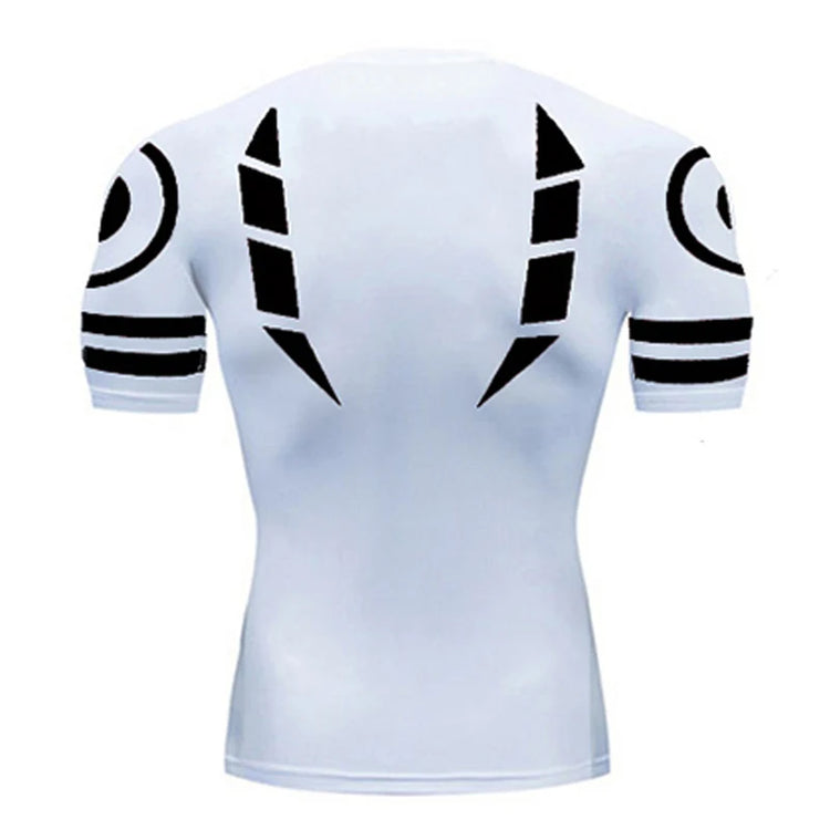 Jujutsu Kaizen inspired BJJ MMA Rashguard - White Short Sleeve