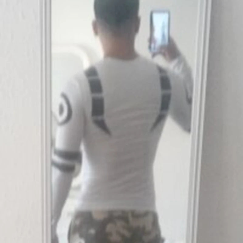 Jujutsu Kaizen inspired BJJ MMA Rashguard - White Short Sleeve Back Model