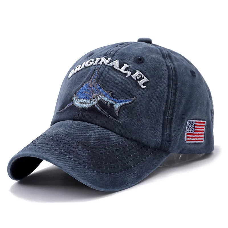 Original FL Shark Fishing Snapback Cap