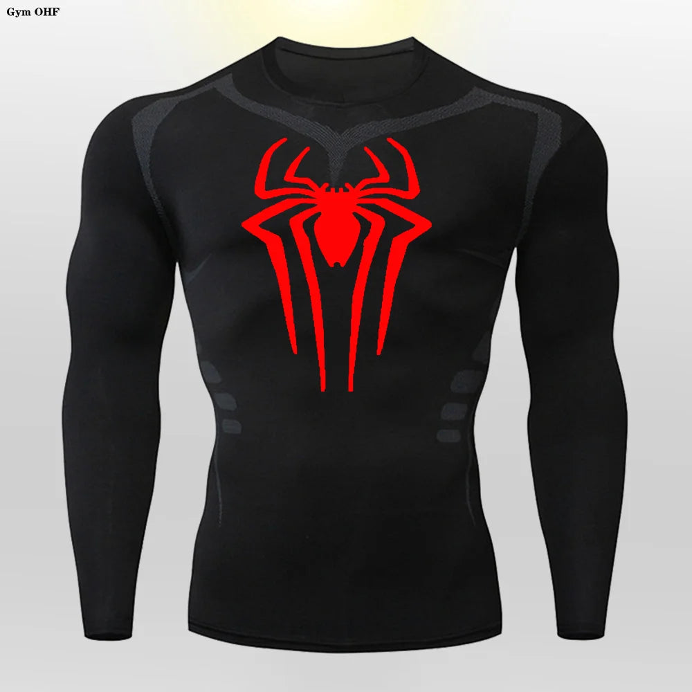 Compression BJJ Judo MMA Spider Rashguard Quick Dry Top Fitness