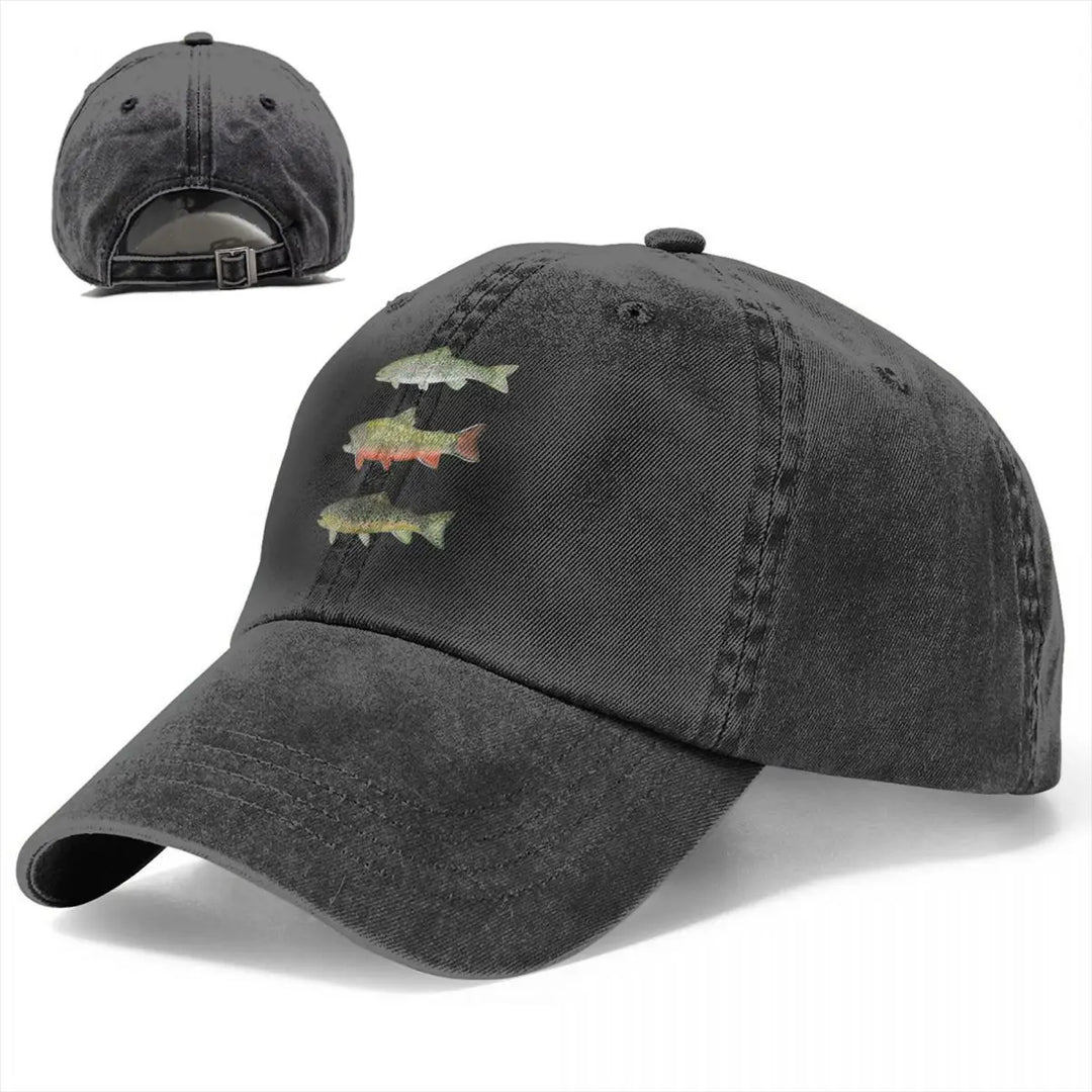 Brown Rainbow Trout Fly Fishing Cap