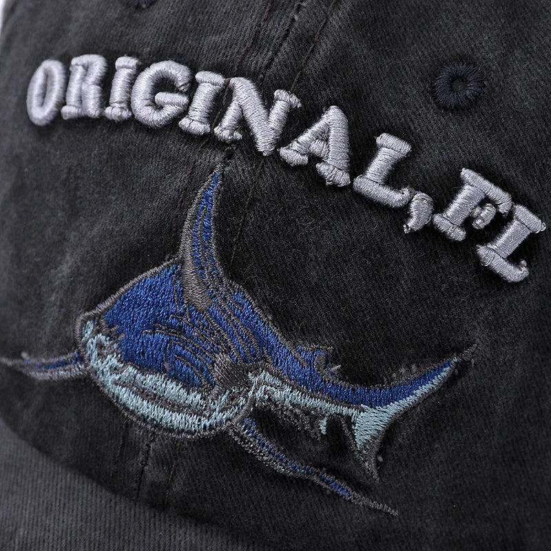 Original FL Shark Fishing Snapback Cap