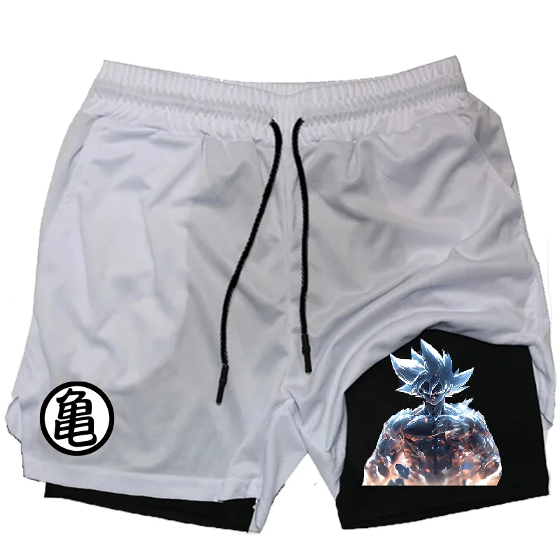 Workout shorts anime grey