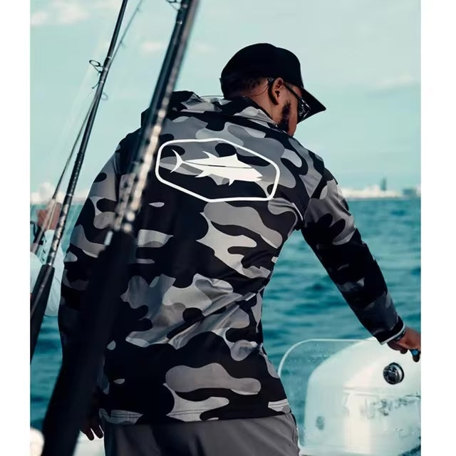 Dark Camo Fishing Hoodie